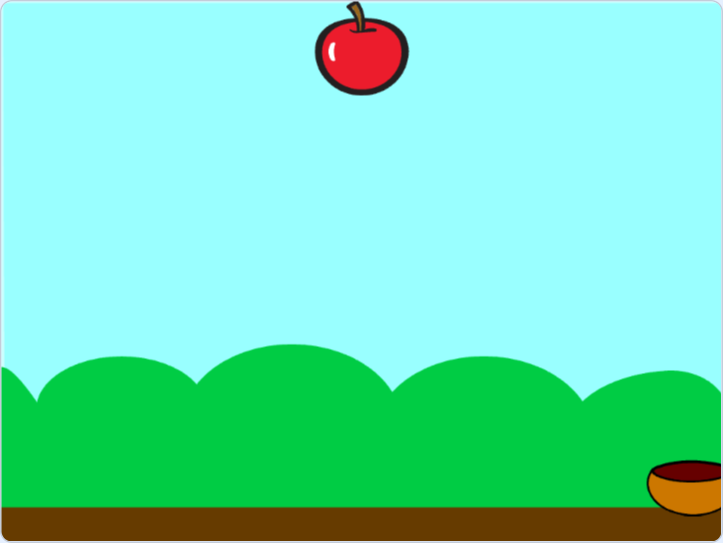 The stage with the bowl moved all the way to the right edge.